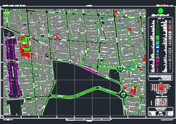 تصویر نقشه اتوکد میدان حر و میدان پاستور تهران 