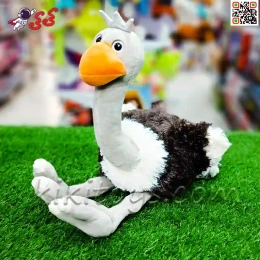 عروسک پولیشی شترمرغ تاج دار 35 سانتیمتر اسباب بازی Ostrich polishing doll 60010