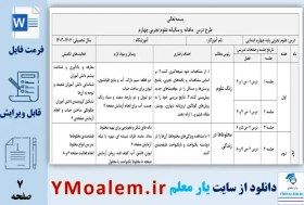 تصویر طرح درس ماهانه علوم تجربی چهارم 