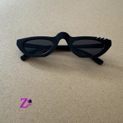 تصویر عینک آفتابی زنانه مشکی مدل پیرسینگ دار کد 16 