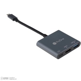 تصویر تبدیل Type-C به USB Type-C، USB Type-A، HDMI پرووان مدل ProOne PHU552 ProOne 3in1 Type-C Adapter HUB HDTV + USB3.0 + Type-C Charging (PD 85W) PHU 552