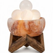 تصویر آباژور سنگ نمک کلکسیونی مدل کاسه خاص کریستال (کد52) 