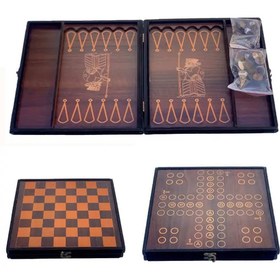 تصویر مجموعه بازی فکری منچ و شطرنج کد B001 