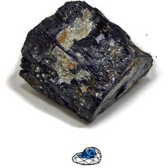 تصویر سنگ تورمالین سیاه (شول) نمونه اصل و معدنی S1096 
