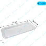 تصویر دیس سینی یکبار مصرف تخت مدل K1 برند کوشا پلاست 