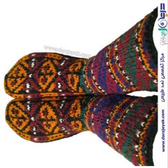 تصویر جوراب دستباف پشمی 