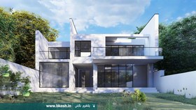 تصویر نقشه ویلا دوبلکس مدرن سه خوابه villa-036 