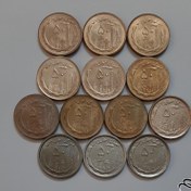 تصویر ست کامل سکه های ۵۰ ریالی نقشه ایران 