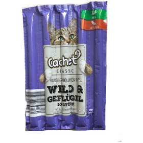 تصویر اسنک تشویقی گربه کچت با طعم گوشت شکار و مرغ Cachet Cat Treats With Game & Chicken بسته 10 عددی 