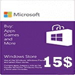 تصویر گیفت کارت 15 دلاری مایکروسافت 