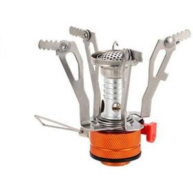 تصویر سر شعله کوچک فندک دار چهار پر کمپسور Compact 4-Prong Burner with Lighter - Kompassor