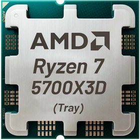 تصویر پردازنده رومیزی 8 هسته ای 16 رشته ای AMD Ryzen 7 5700X3D AMD Ryzen 7 5700X3D 8-Core, 16-Thread Desktop Processor