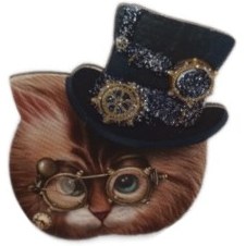 تصویر پیکسل گربه چوبی 