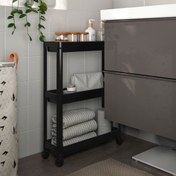 تصویر ترولی ایکیا مشکی مدل VESKEN - پسکرایه با تیپاکس ا IKEA VESKEN Trolley, black IKEA VESKEN Trolley, black