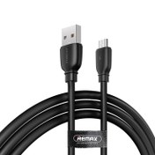 تصویر کابل شارژ Micro USB و انتقال دیتای 2.4 آمپر USB به Micro USB ریمکس مدل RC-138m ضد گره و مناسب برای گوشی های اندروید طول 1 متر 