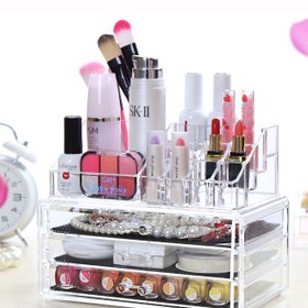 تصویر استند لوازم آرایشی رومیزی ا make up organiser make up organiser