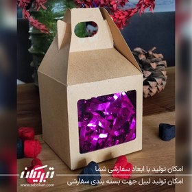 تصویر جعبه کرافت پنجره دار سایز 4×10×10 سانتیمتر 