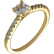 تصویر انگشتر زنانه ژوپینگ مدل حلقه تک نگین سولیتر کد R4866 - 9 