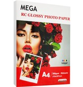 تصویر کاغذ فتوگلاسه مگا سایز A4 وزن 260 گرم 20 برگ Mega A4 Photo Glossy Paper 260g 20sh