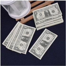 تصویر دستمال کاغذی جیبی طرح دلار - بسته 10 عددی 