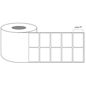 تصویر لیبل (برچسب) کاغذی دو ردیفه 34×51 Paper Label 34x51 TWO Row