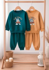 تصویر ست بلوز شلوار طرح هواپیما 