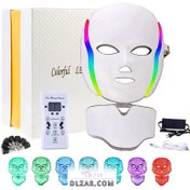 تصویر ماسک ال ای دی نقابی (ماسک LED صورت و گردن) 7 رنگ نور LED facial mask