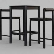 تصویر ست میز بار و صندلی 2 نفره مدل لونا 