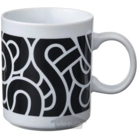 تصویر ماگ سیاه و سفید ایکیا 320 سی سی مدل IKEA SÖTRÖNN IKEA SÖTRÖNN mug black-white 32 cl