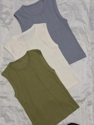 تصویر تاپ کراپ نخی آستین حلقه ای سایز ۳۲ تا ۴۴ 