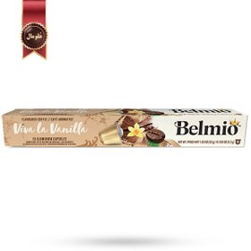 تصویر کپسول قهوه بلمیو belmio مدل زنده باد وانیل Viva la Vanilla پک 10 تایی 