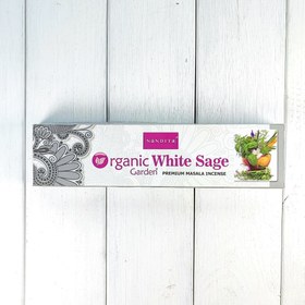 تصویر عود دست ساز مریم گلی WHITE SAGE ناندیتا 50 گرم واقعی 