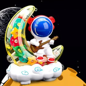 تصویر ربات فضانورد چرخ دنده ای ماه سوار موزیکال MOON ASTRONAUT GEAR ROBOT TOY