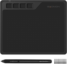 تصویر قلم نوری GAOMON S620 Drawing Tablet 6.5 x 4 Inch Graphics Tablet with 8192 Passive Pen 4 Customizable ExpressKeys for Digital Drawing & OSU & Online Teaching-for Mac Windows Android OS 6.5x4 Inch