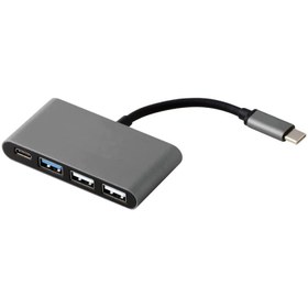 تصویر هاب 4 پورت تایپ سی USB-C مدل B-404 B-404 Type-C 4-port hub