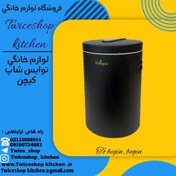 تصویر سطل برنج بدونه پیمانه یونیک _ مشکی rice bucket with a single measure - black