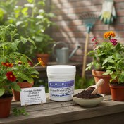 تصویر کود پودری 20-20-20 هیومیک دار گرومور آمریکا | تغذیه کامل همراه با بهبود رشد ریشه 