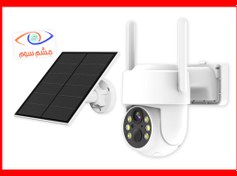 تصویر دوربین مداربسته خورشیدی چرخشی سیمکارتی ۴مگا soalr 4G ptz camera 4MP