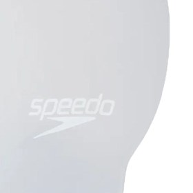 تصویر کلاه شنا سفید مردانه و زنانه BONE 8 CAP A اورجینال اسپیدو SPEEDO 