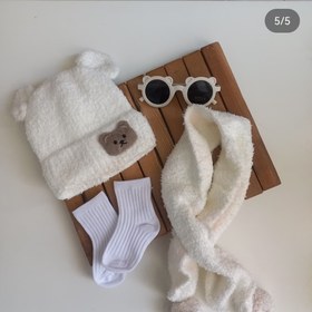 تصویر ست شال و کلاه تدی 