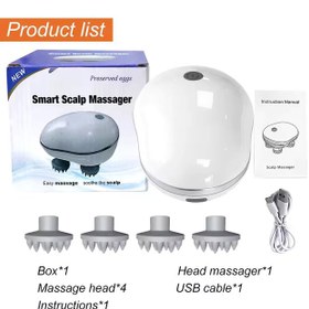 تصویر ماساژور اسکالپ هوشمند مادون قرمز مدل پنگوئنی Smart Scalp massager