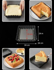 تصویر پای سیب مربع تفلون، کیفیت عالی 