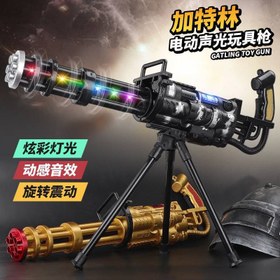 تصویر تفنگ مسلسل موزیکال پایه دار باطری خور LASER LIGHT GUN ITEM NO _ 595/9