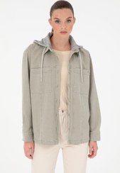 تصویر شومیز زنانه خاکی روشن یو اس پولو 