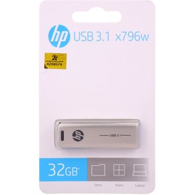تصویر فلش مموری اچ‌پی مدل X796W ظرفیت ۳۲ گیگابایت USB 3.1 
