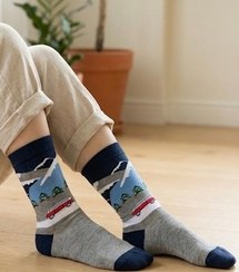 تصویر جوراب فانتزی طرح دار 