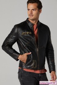 تصویر خرید اینترنتی ژاکت چرم خاص مردانه برند Derimod رنگ قهوه ای کد ty55238833 