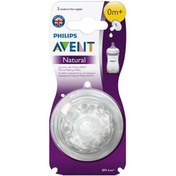 تصویر سر شیشه فیلیپس اونت جریان سریع بالای شش ماه مدل 044/27 Philips Avent Natural Teat SCF044_27 2Pcs