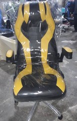 تصویر صندلی گیمینگ میزیمو ps4 دو اهرم قابل تنظیم ارتفاع وپشتی - ابی / ثابت 