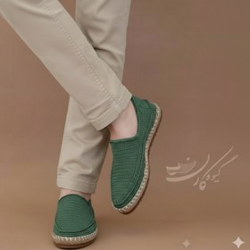 تصویر گیوه دور کنفی سبز 